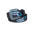 ARIAT MENS BELT FEATHER FLORAL EMBOSSED BROWN