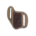 ARIAT KNIFE SHEATH FLORAL EMBOSSED MEDIUM BROWN