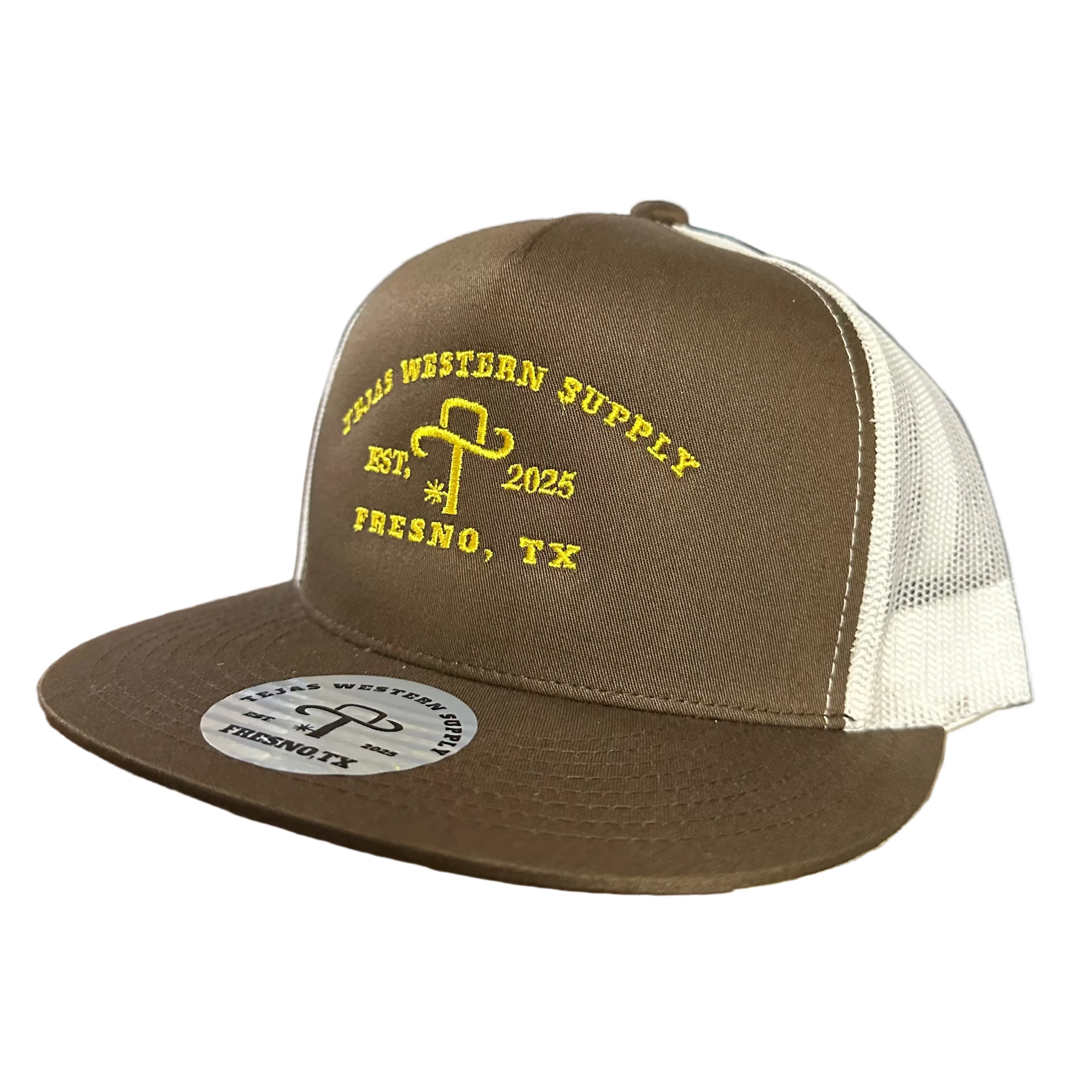 The Classic “Tejas Western Supply” Brown/White Cap